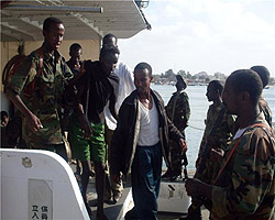 captured Somali pirates
