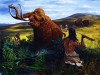 hunter-gatherer spearing mammoth