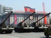 North Korean tanks in public square